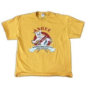 BNWOT 1990s Vintage Mens Asbee 24th Annual Kosher BBQ Contest T-Shirt Tee XL